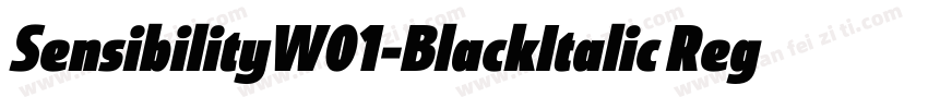 SensibilityW01-BlackItalic Regular字体转换